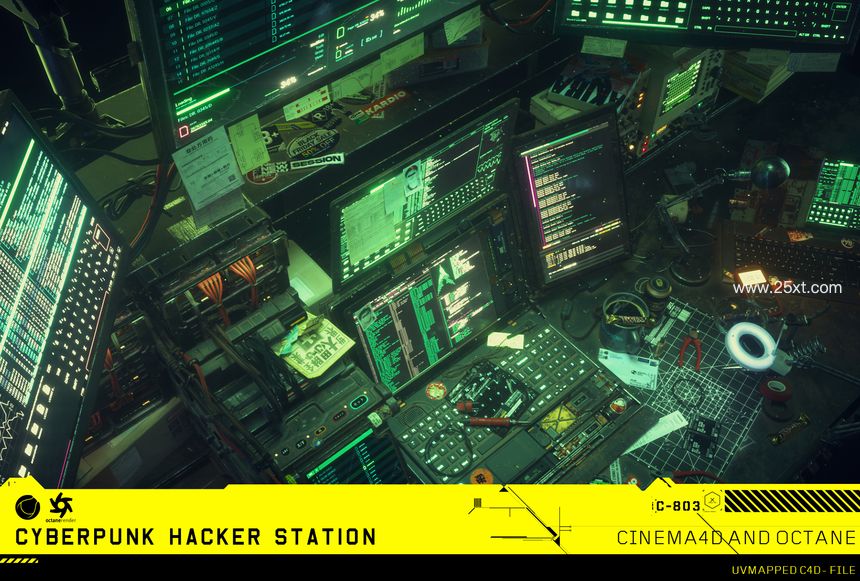 25xt-486295-Cyberpunk Hacker Station C4D and Octane project1.jpg