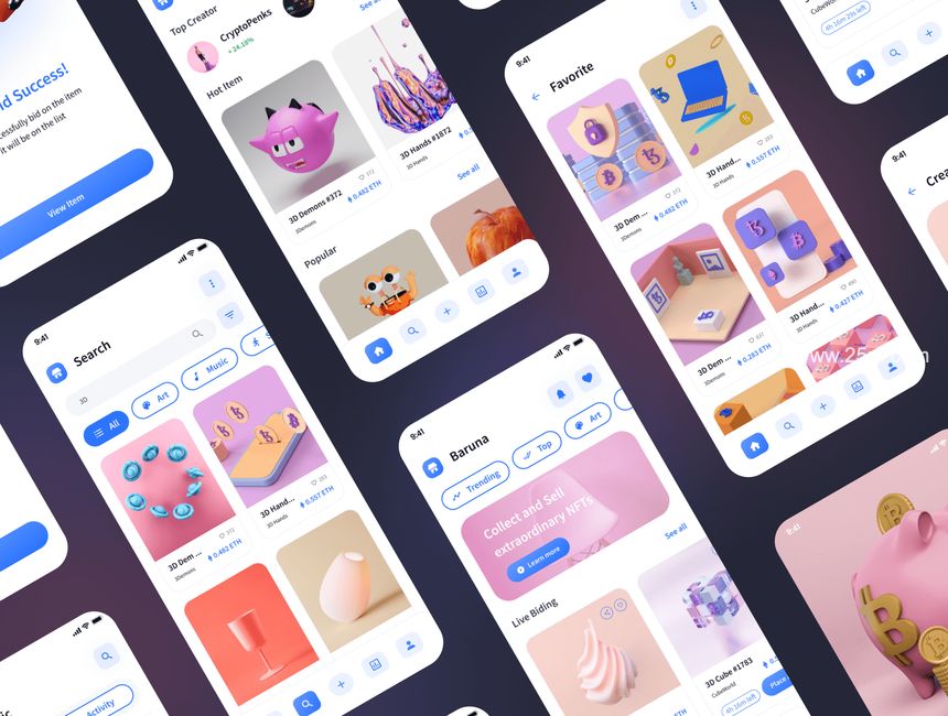 25xt-487340-Baruna - NFT Marketplace Store App UI Kit3.jpg