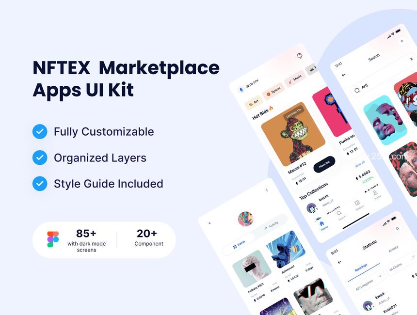 25xt-487862-NFTEX - NFT Market App UI Kit1.jpg