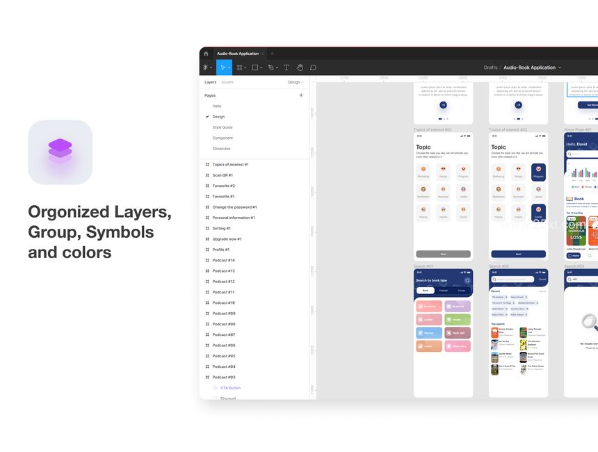 25xt-487892-Audio Book & Ebook Mobile App UI Kit4.jpg