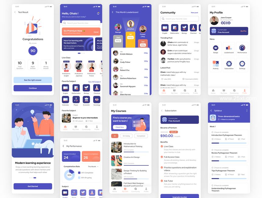 25xt-488071-Studenify - Elearning Mobile UI Kit3.jpg