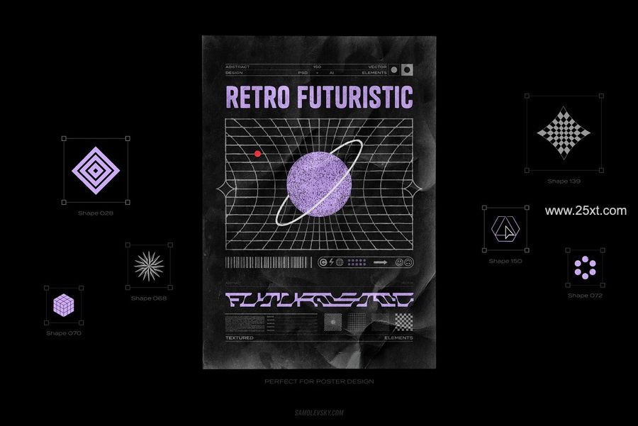 25xt-171066-150 Retro-futuristic textured shapes2.jpg