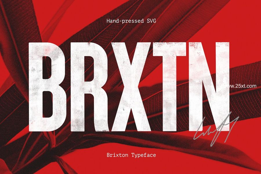 25xt-171067-Brixton SVG - Handprinted Typefamily1.jpg