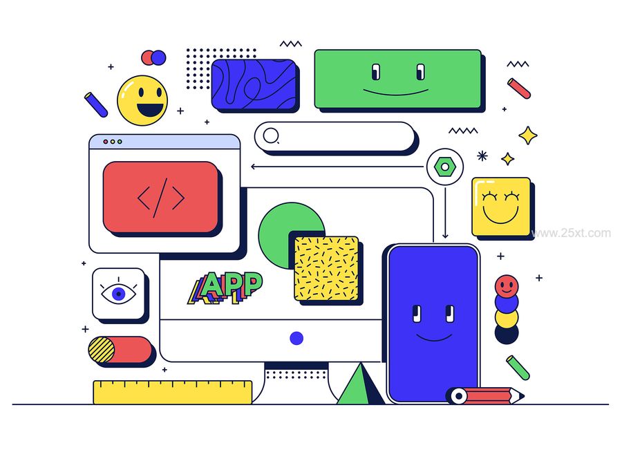 25xt-171129-Set of 10 Modern Flat Line Design Concepts8.jpg