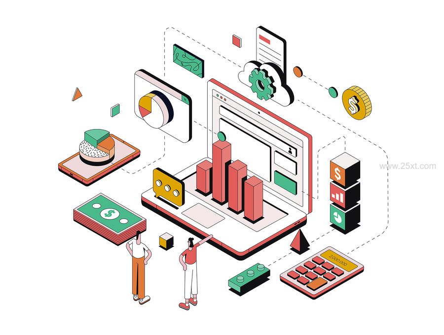 25xt-171359-Isometric Illustrations on various topics4.jpg