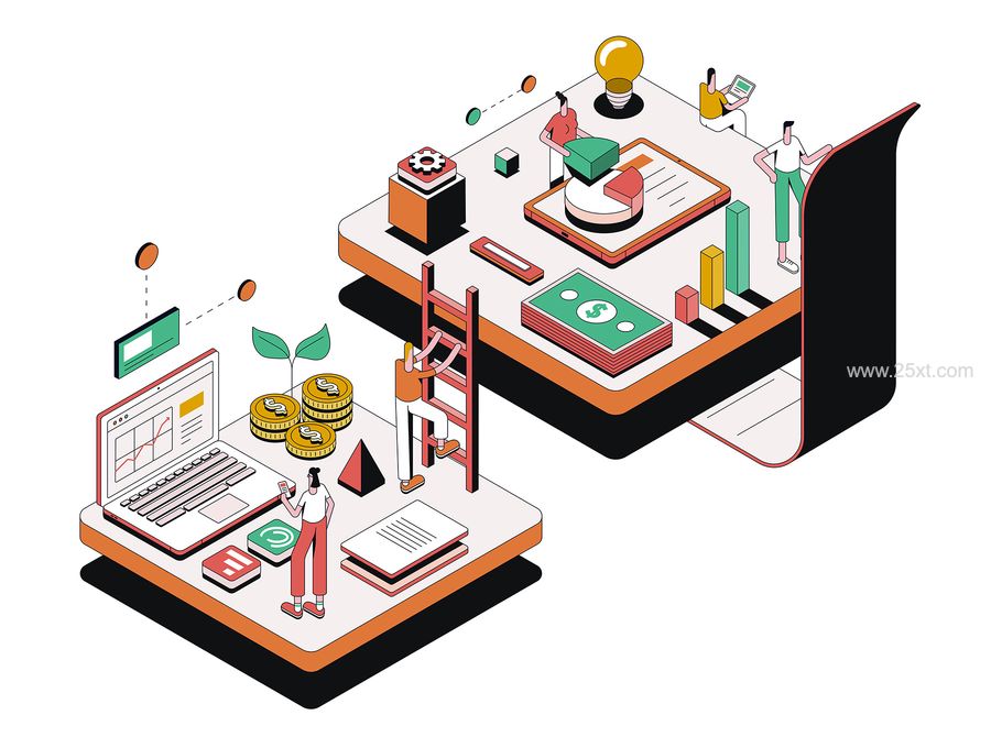 25xt-171359-Isometric Illustrations on various topics3.jpg