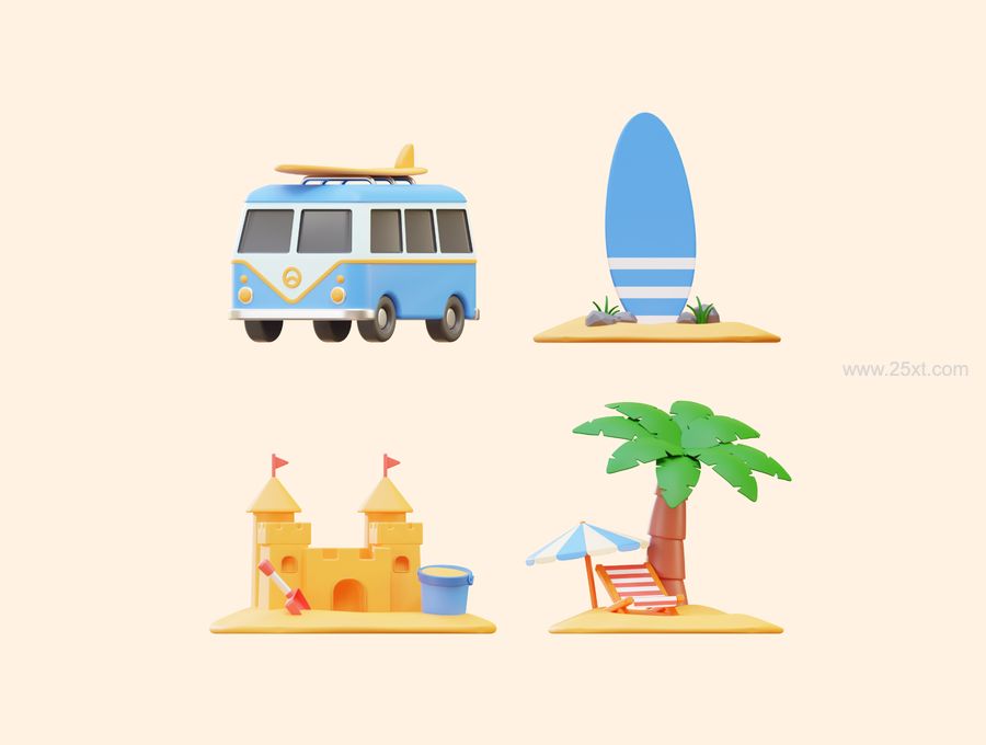 25xt-171366-Summer Vacation 3D Icon Pack5.jpg