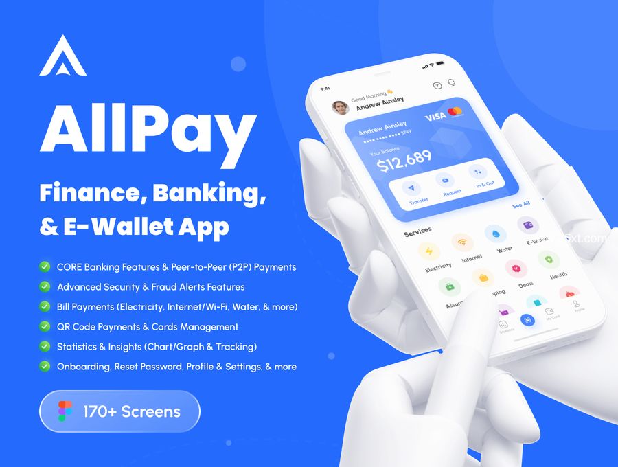 25xt-171695-AllPay - Finance, Banking, & E-Wallet App UI Kit1.jpg