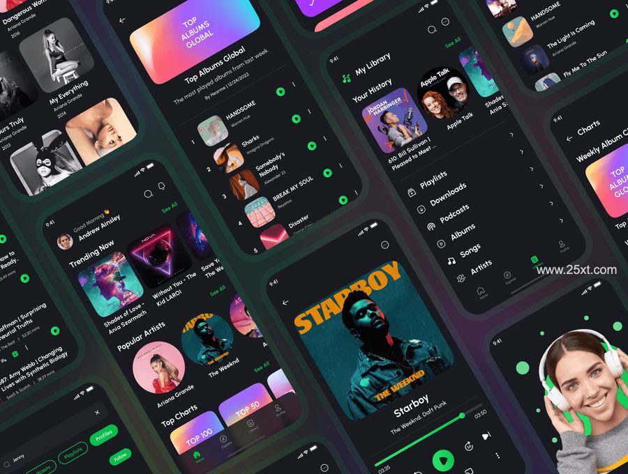 25xt-171996-Hearme - Music Streaming & Podcast App UI Kit5.jpg