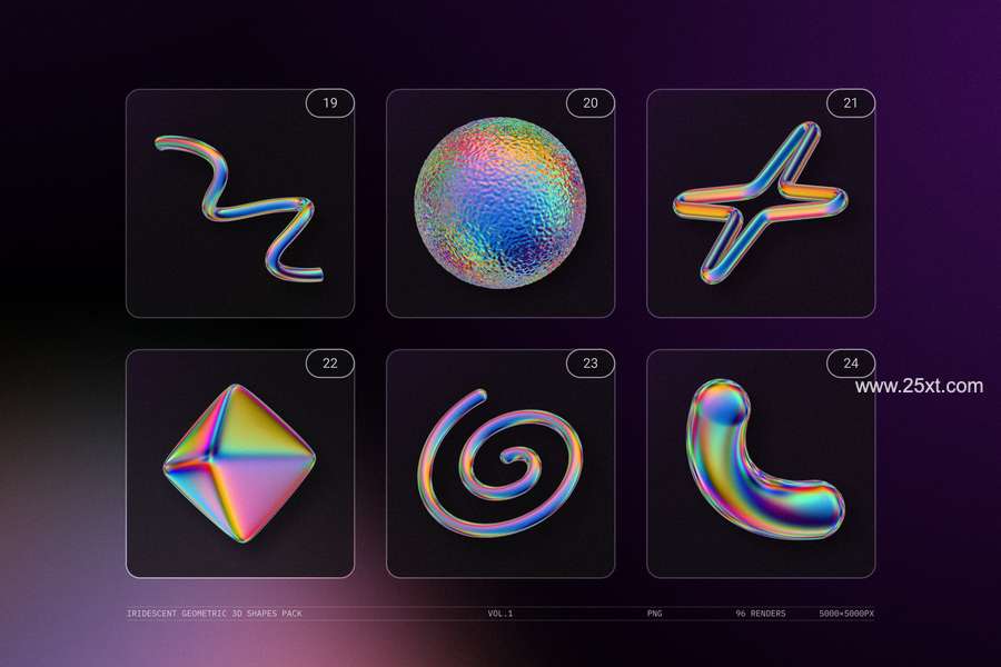 25xt-172193-IRIDESCENT GEOMETRIC 3D SHAPES PACK VOL.16.jpg