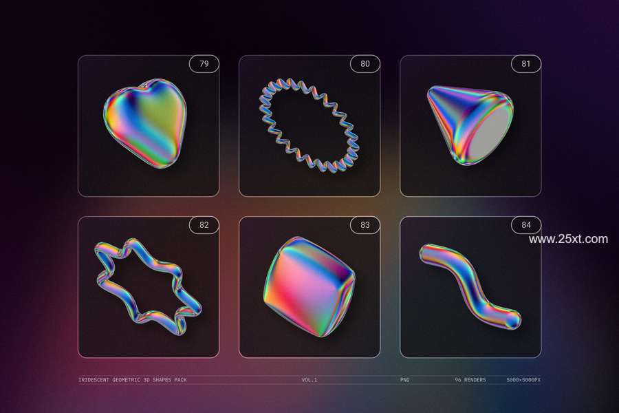 25xt-172193-IRIDESCENT GEOMETRIC 3D SHAPES PACK VOL.119.jpg