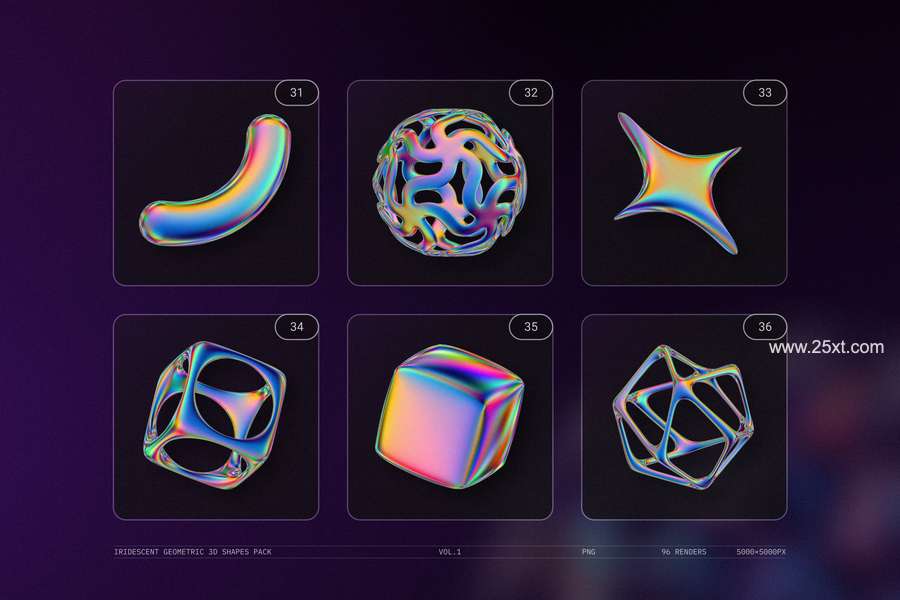 25xt-172193-IRIDESCENT GEOMETRIC 3D SHAPES PACK VOL.19.jpg