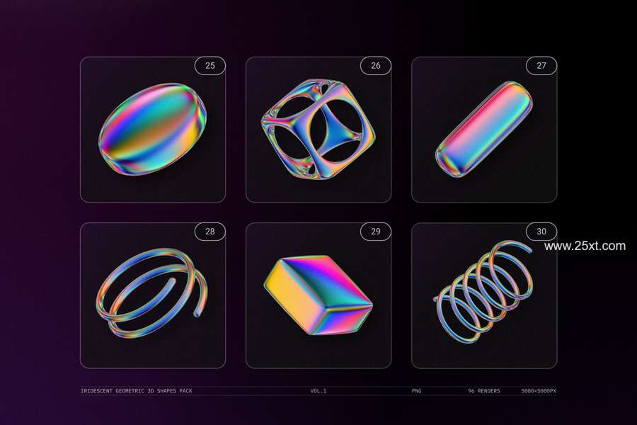 25xt-172193-IRIDESCENT GEOMETRIC 3D SHAPES PACK VOL.18.jpg