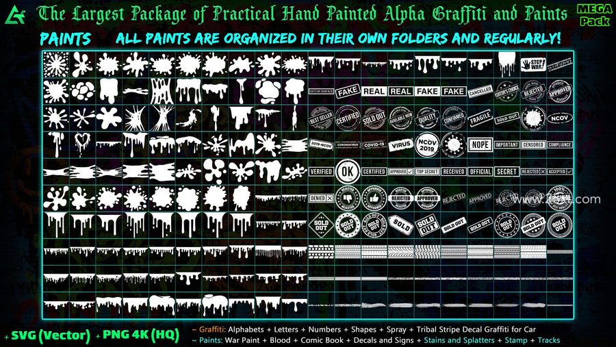 25xt-162288-1850 Hand Painted Alpha Graffiti, Paints & Decals (MEGA Pack) - Vol 1213.jpg