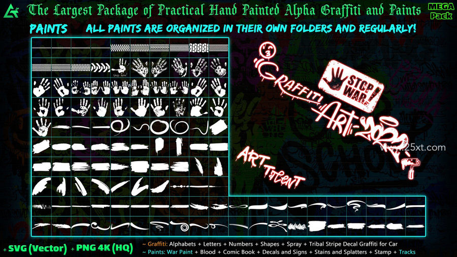 25xt-162288-1850 Hand Painted Alpha Graffiti, Paints & Decals (MEGA Pack) - Vol 1214.jpg
