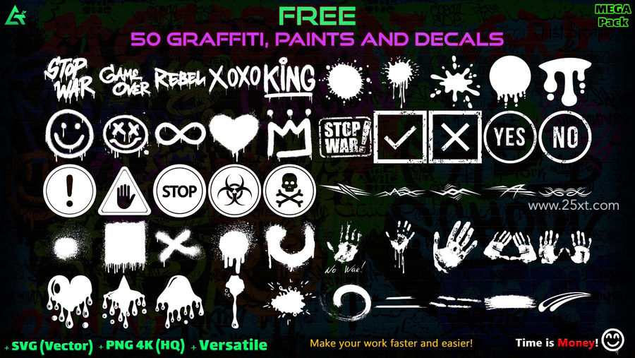 25xt-162288-1850 Hand Painted Alpha Graffiti, Paints & Decals (MEGA Pack) - Vol 124.jpg