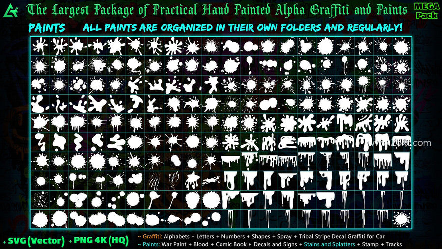 25xt-162288-1850 Hand Painted Alpha Graffiti, Paints & Decals (MEGA Pack) - Vol 1211.jpg