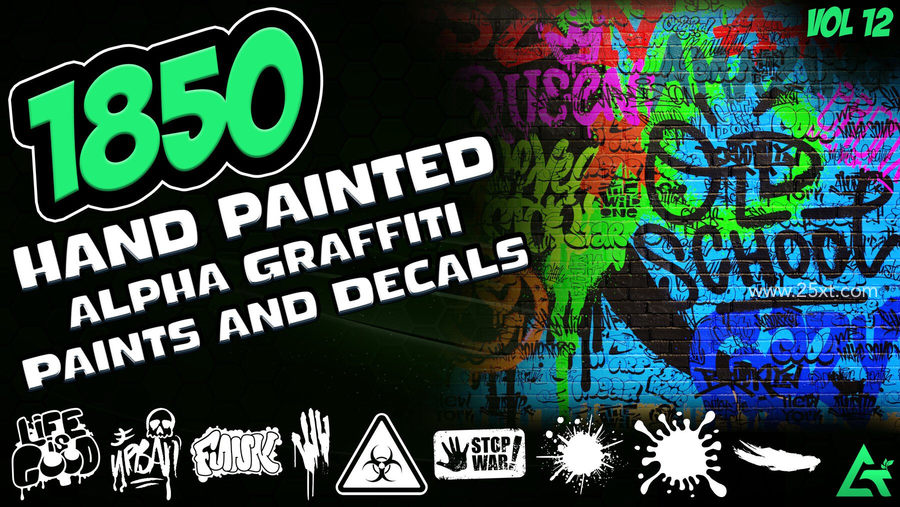 25xt-162288-1850 Hand Painted Alpha Graffiti, Paints & Decals (MEGA Pack) - Vol 121.jpg
