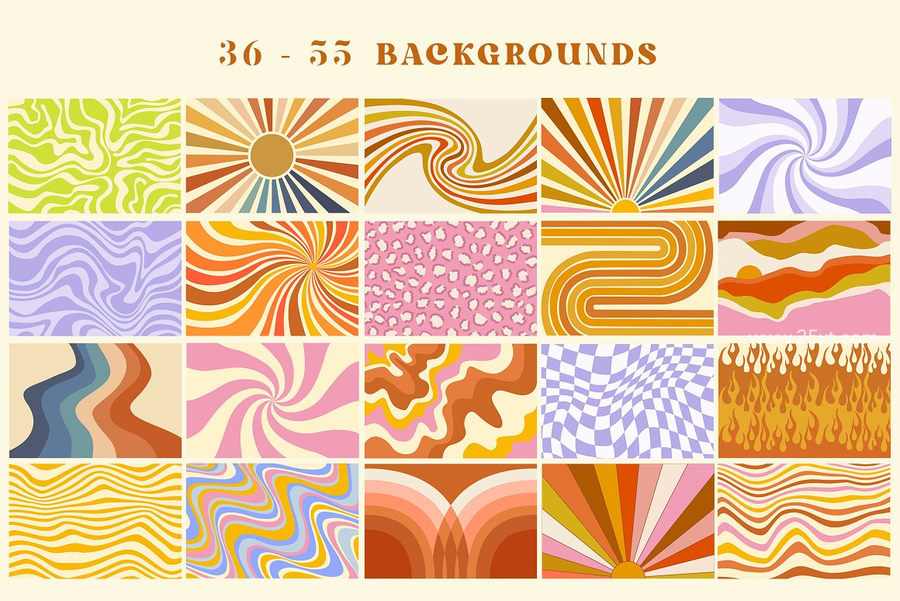 25xt-172507-Retro Groovy Hippie Patterns8.jpg