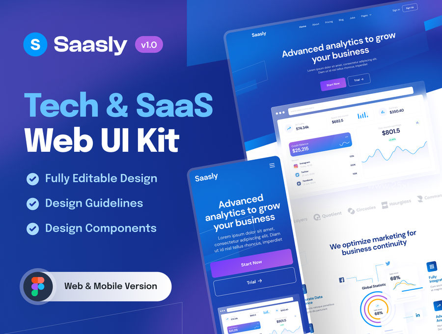 25xt-172516-Saasly - Tech & SaaS Website and Mobile UI Kit1.jpg