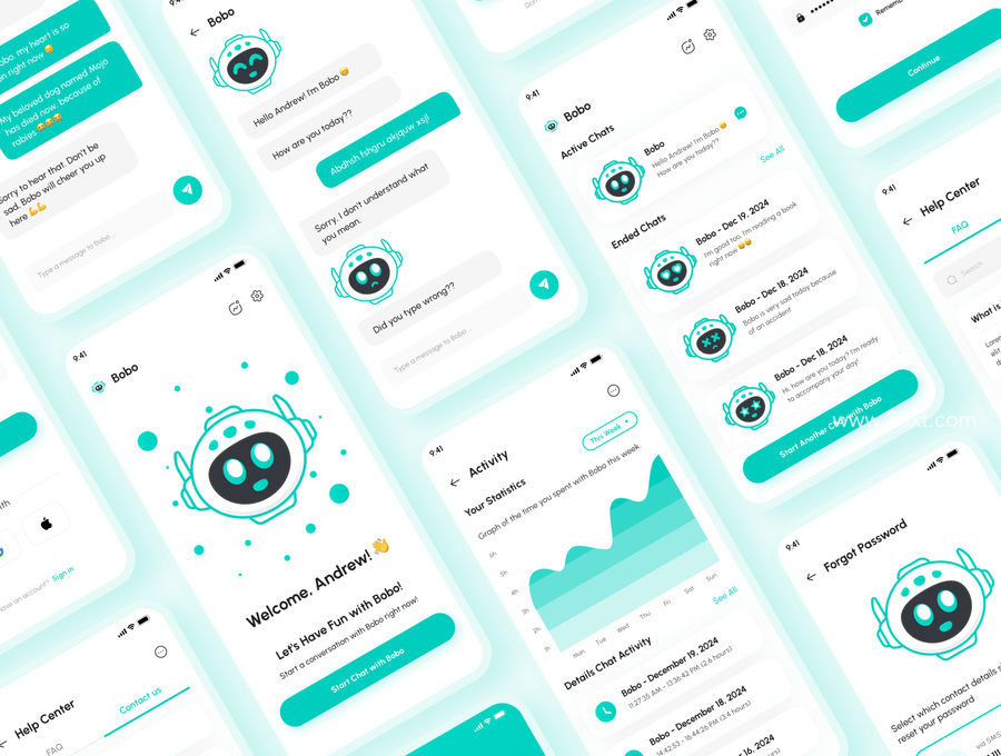 25xt-163035-Bobo - ChatBot Messenger App UI Kit3.jpg