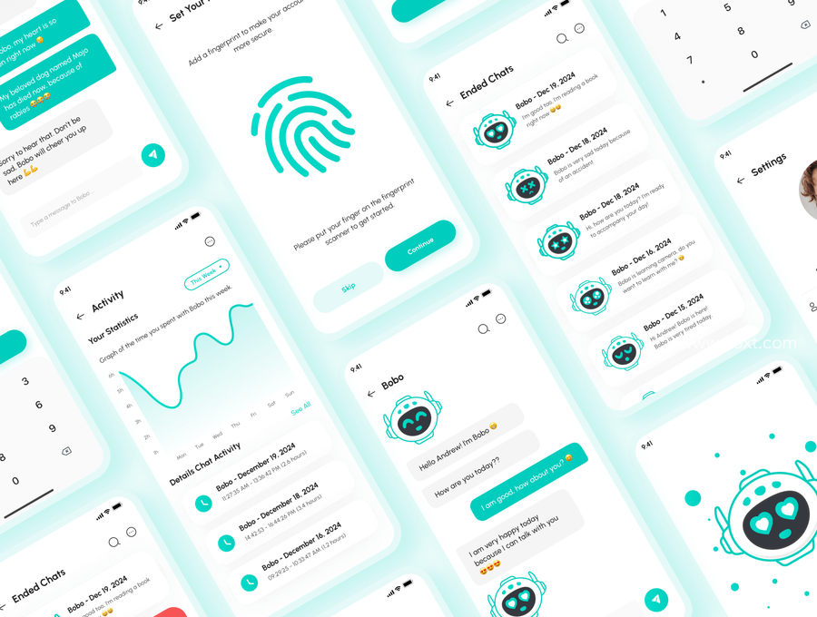 25xt-163035-Bobo - ChatBot Messenger App UI Kit4.jpg