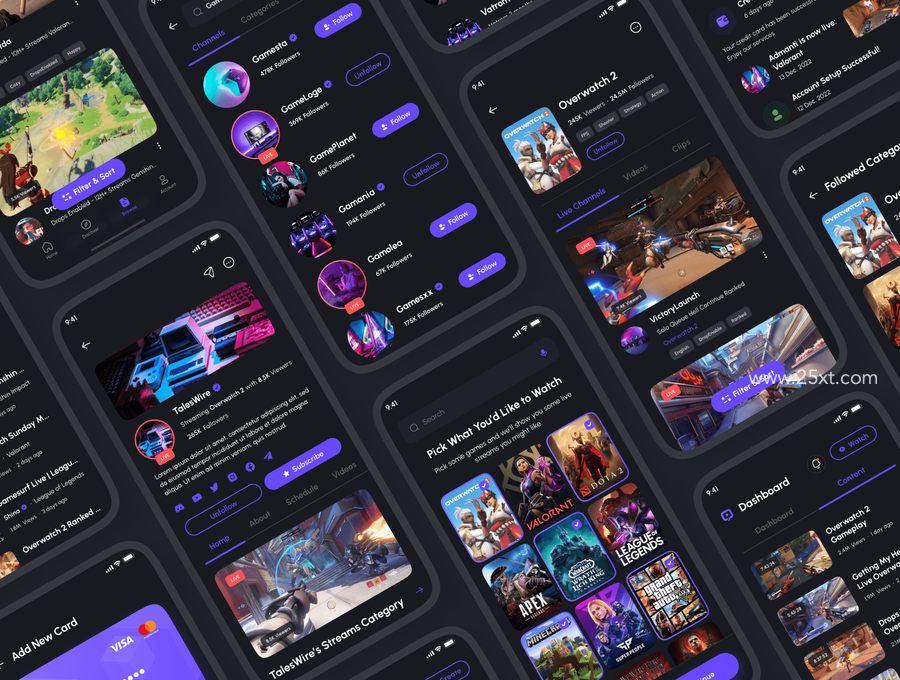 25xt-172586-Streamo - Game Live Streaming App UI Kit6.jpg