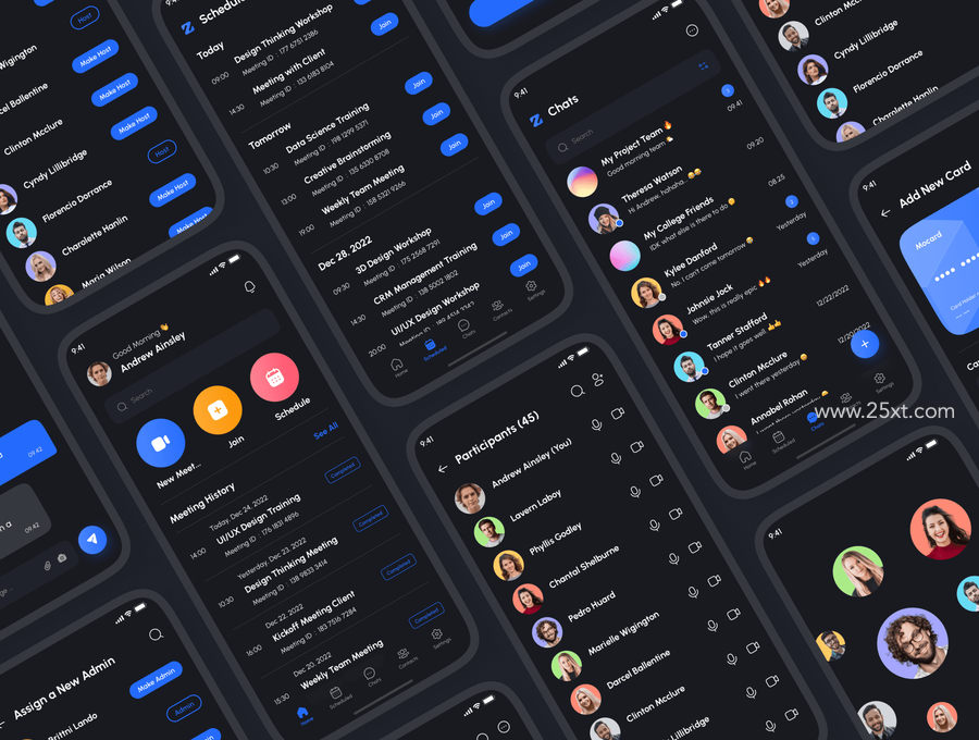 25xt-172589-Zomo - Video Conferencing & Online Meeting App UI Kit5.jpg