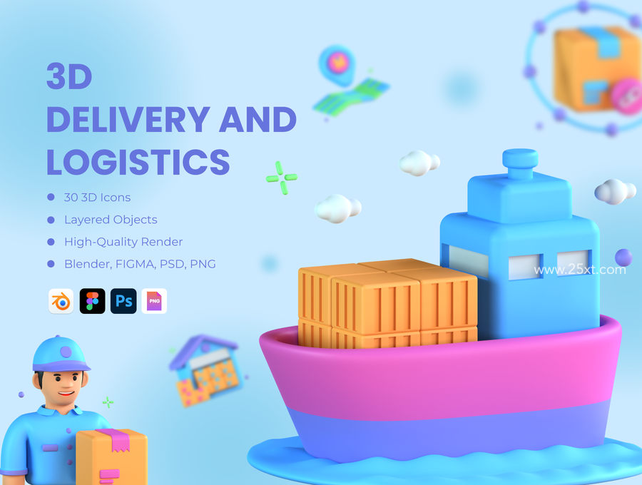 25xt-163481-30 3D Shipping Logistics Icons1.jpg