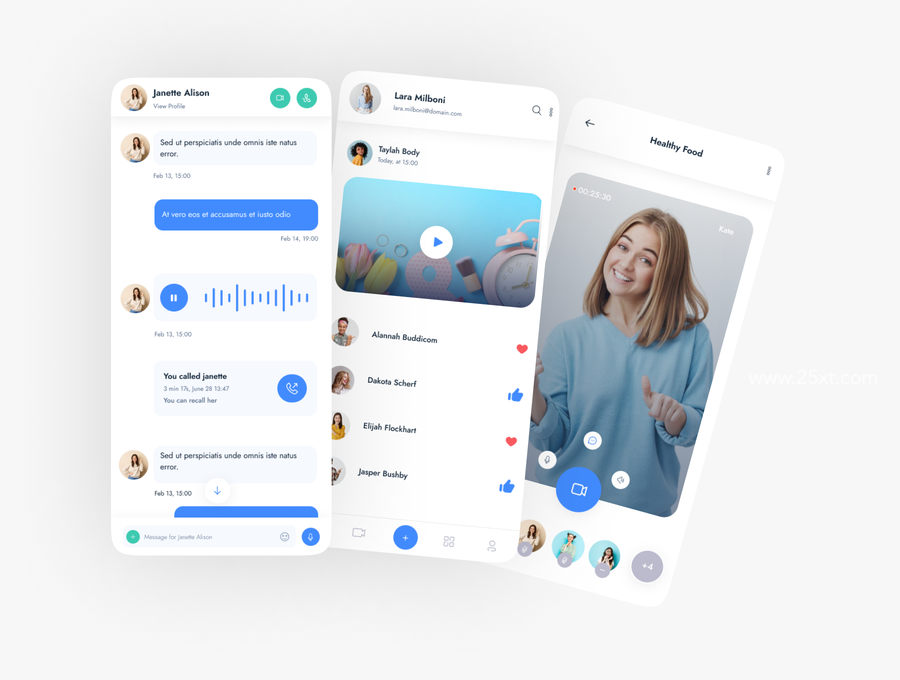 25xt-163509-Fluchy Chat & Video Messenger App UI Kit5.jpg