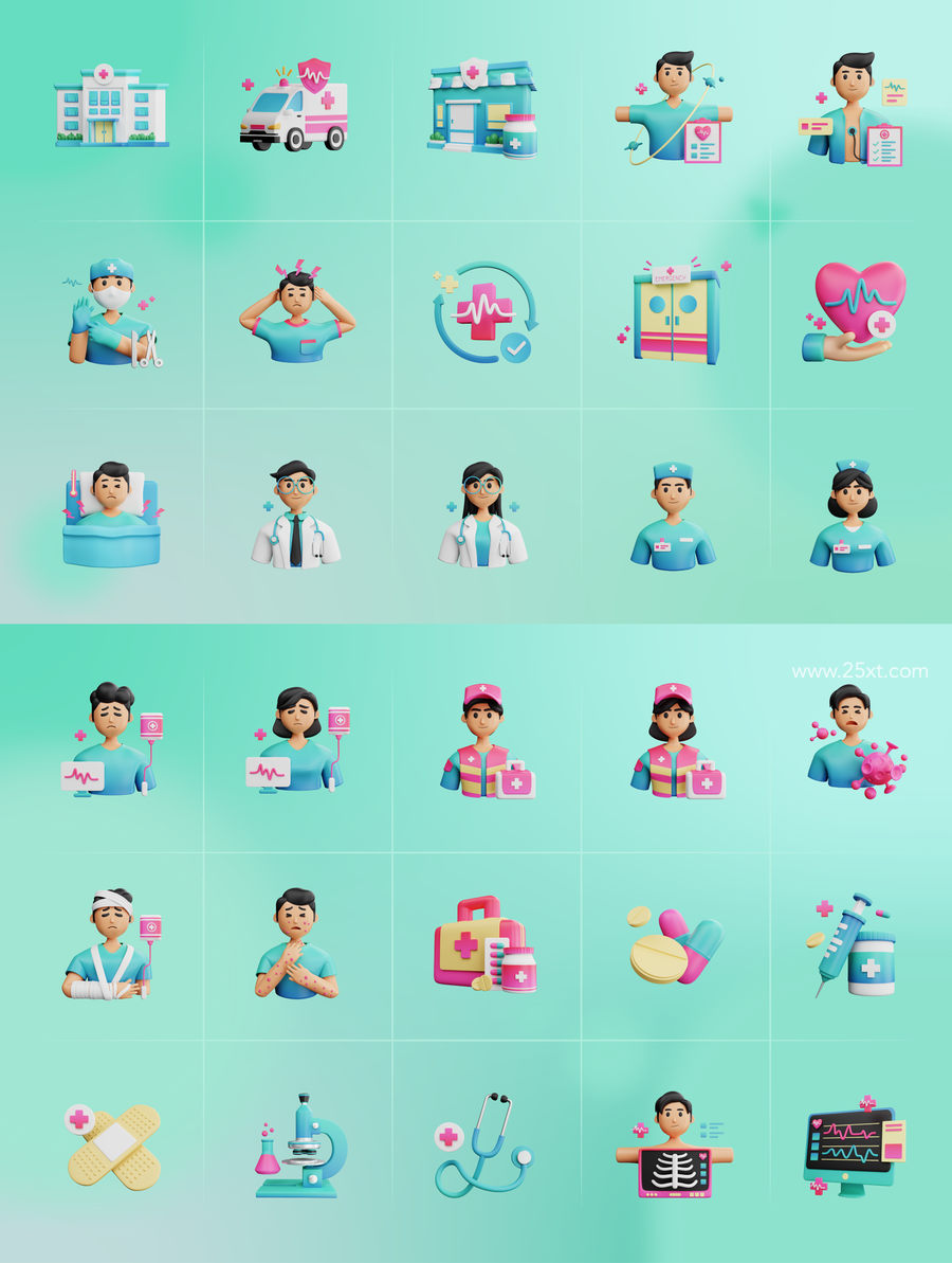 25xt-172623-30 3D Medical and Healthcare Icon Set.jpg
