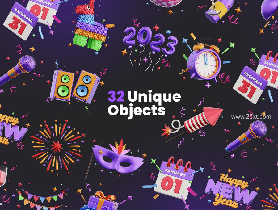 25xt-172691-New Year Party 3D Icons5.jpg