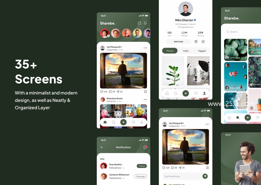 25xt-163820-Sharebe - Social Media App UI Kits2.jpg