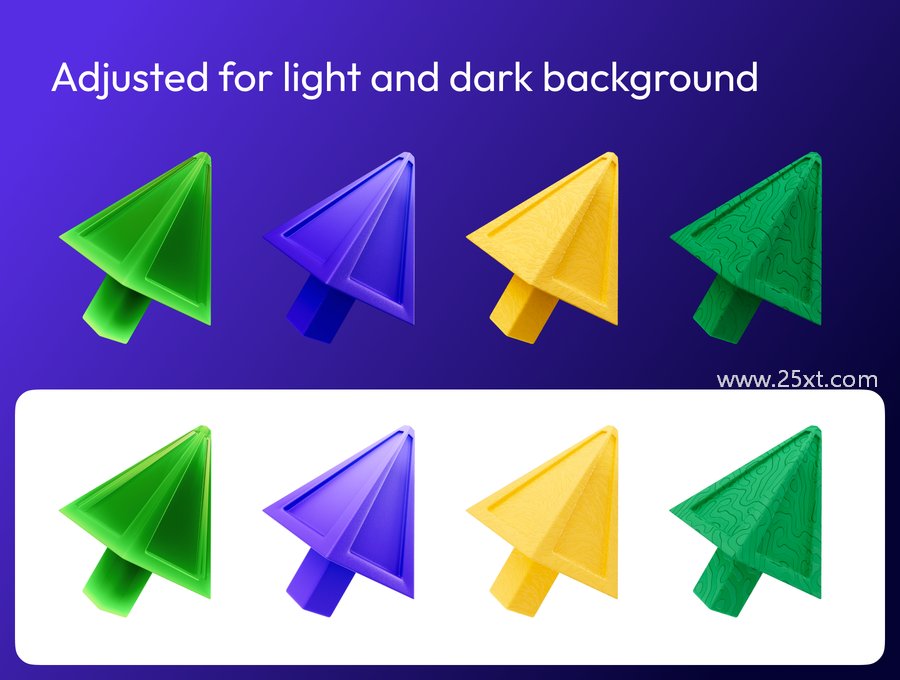 25xt-164010-3D arrows 4 shapes 7 materials3.jpg