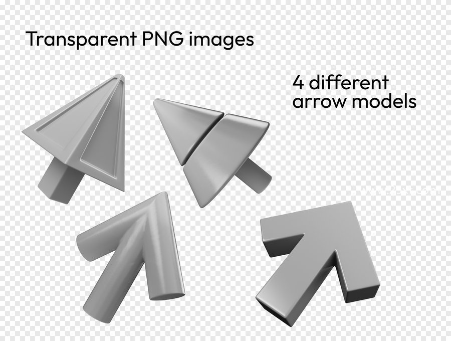 25xt-164010-3D arrows 4 shapes 7 materials2.jpg