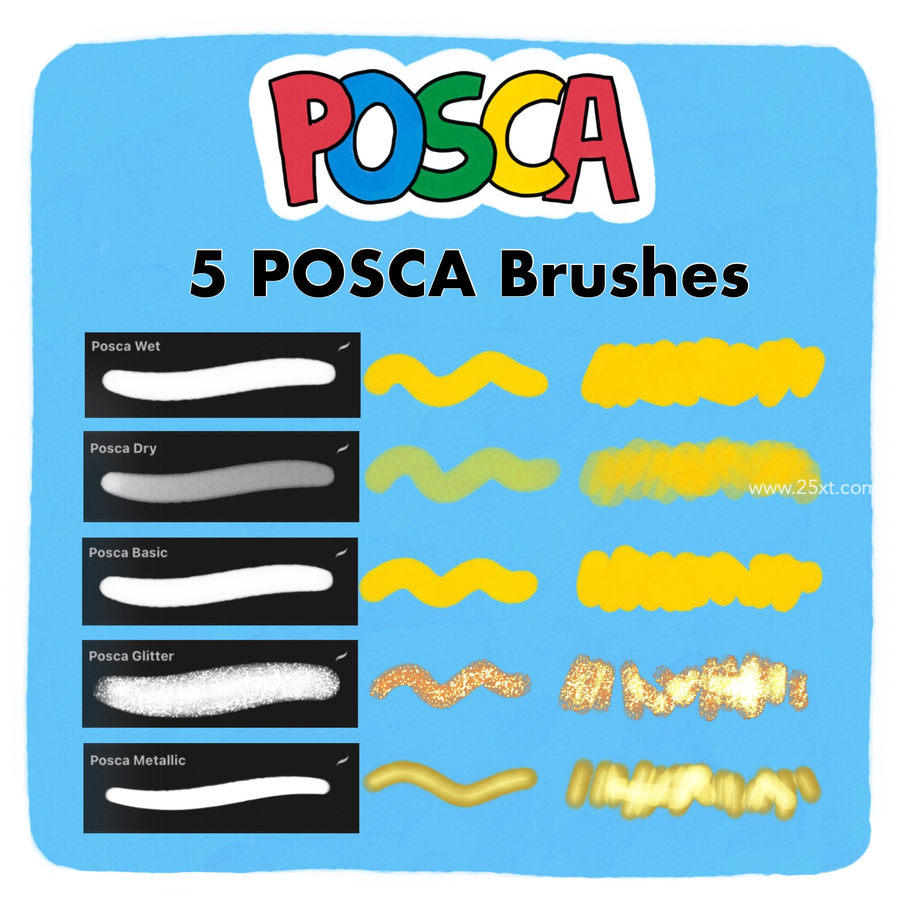 25xt-164027-POSCA Brush Set for Procreate2.jpg