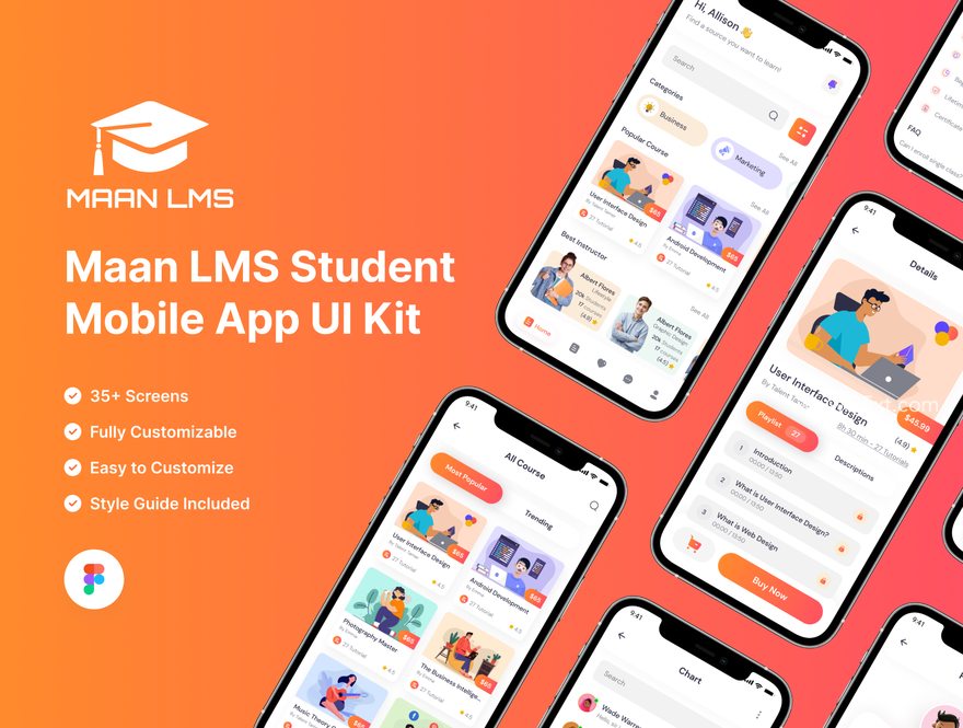25xt-164174-Maan LMS- Student Mobile App Flutter iOS & Android UI Kit1.jpg