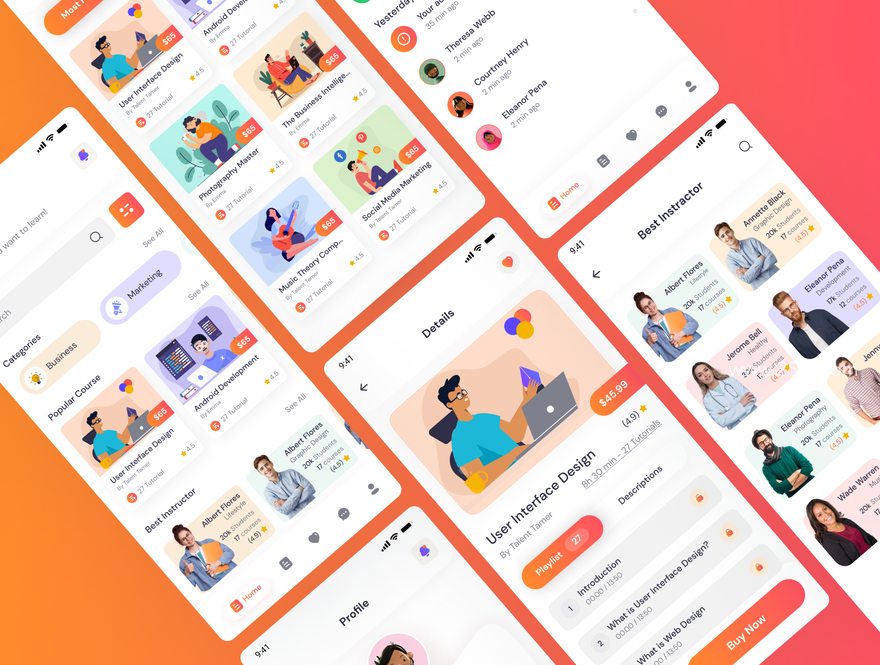 25xt-164174-Maan LMS- Student Mobile App Flutter iOS & Android UI Kit3.jpg