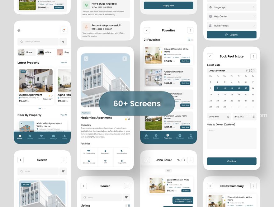 25xt-164361-Hoom Mart - Real Estate App UI Kit2.jpg