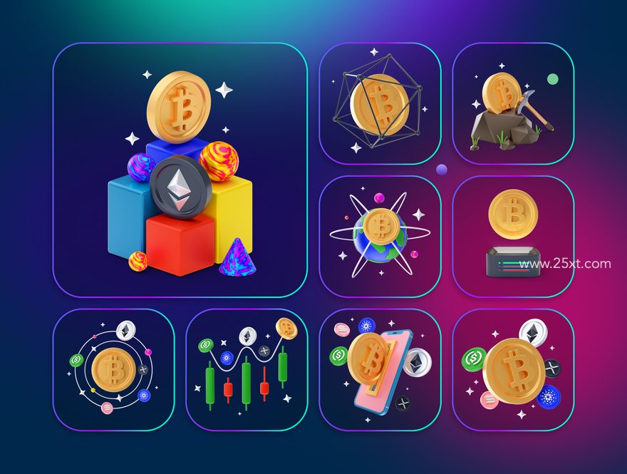 25xt-164567-Cryptocurrency 3D Illustration Pack6.jpg