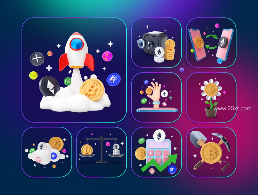 25xt-164567-Cryptocurrency 3D Illustration Pack7.jpg