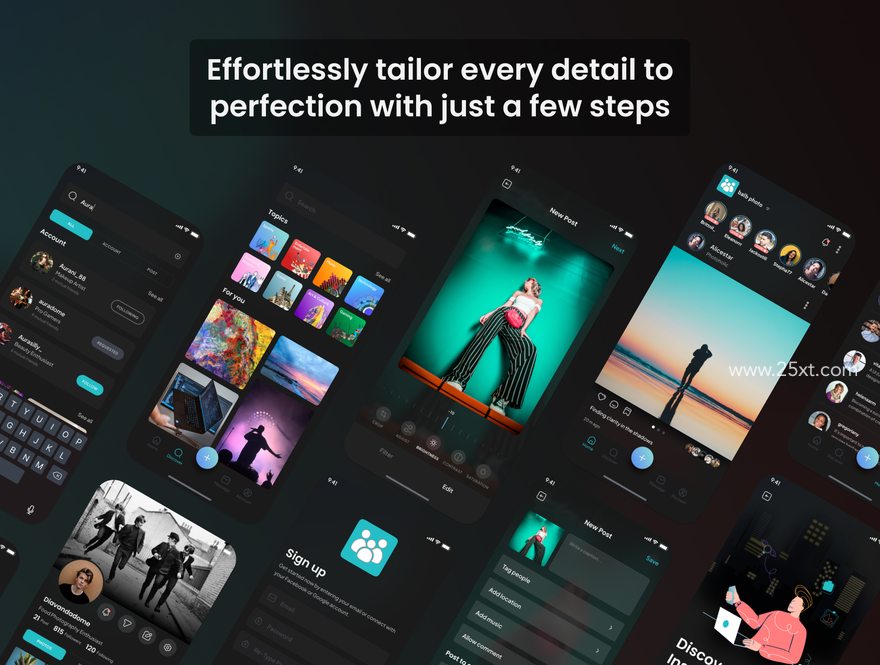 25xt-164603-Balb - Social Media App UI Kit4.jpg