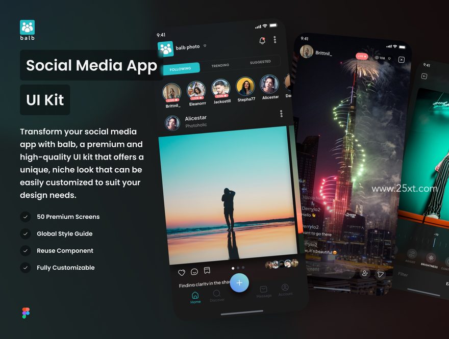 25xt-164603-Balb - Social Media App UI Kit1.jpg