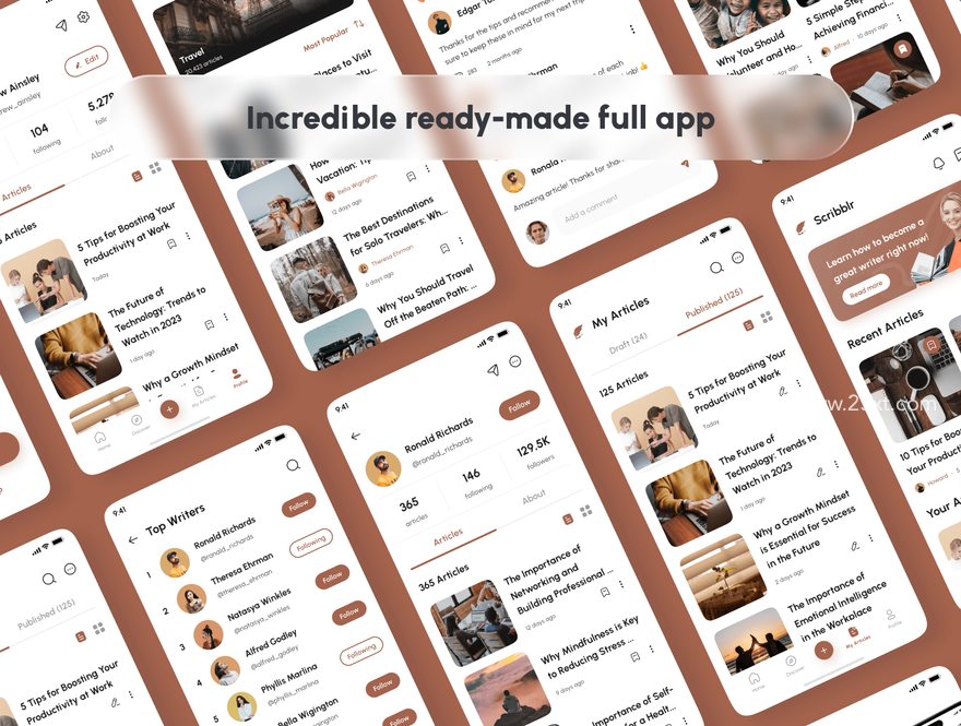 25xt-164732-Scribblr - Article & Blog App UI Kit3.jpg