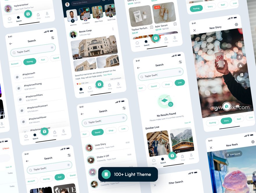 25xt-164738-Hubline - Social Network Mobile App UI Kit2.jpg