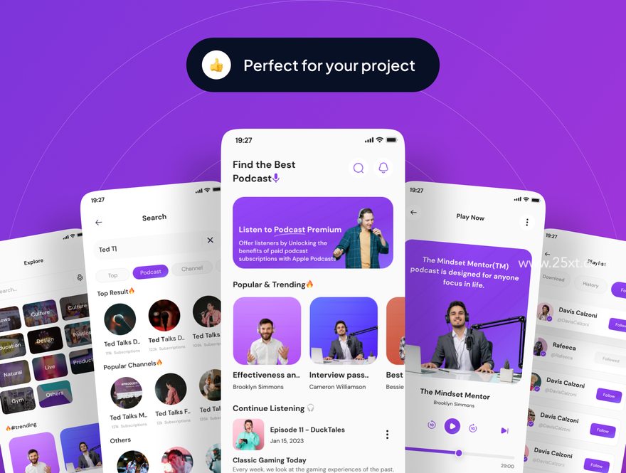 25xt-164851-INDOCAST - Podcast Mobile App UI Kit5.jpg