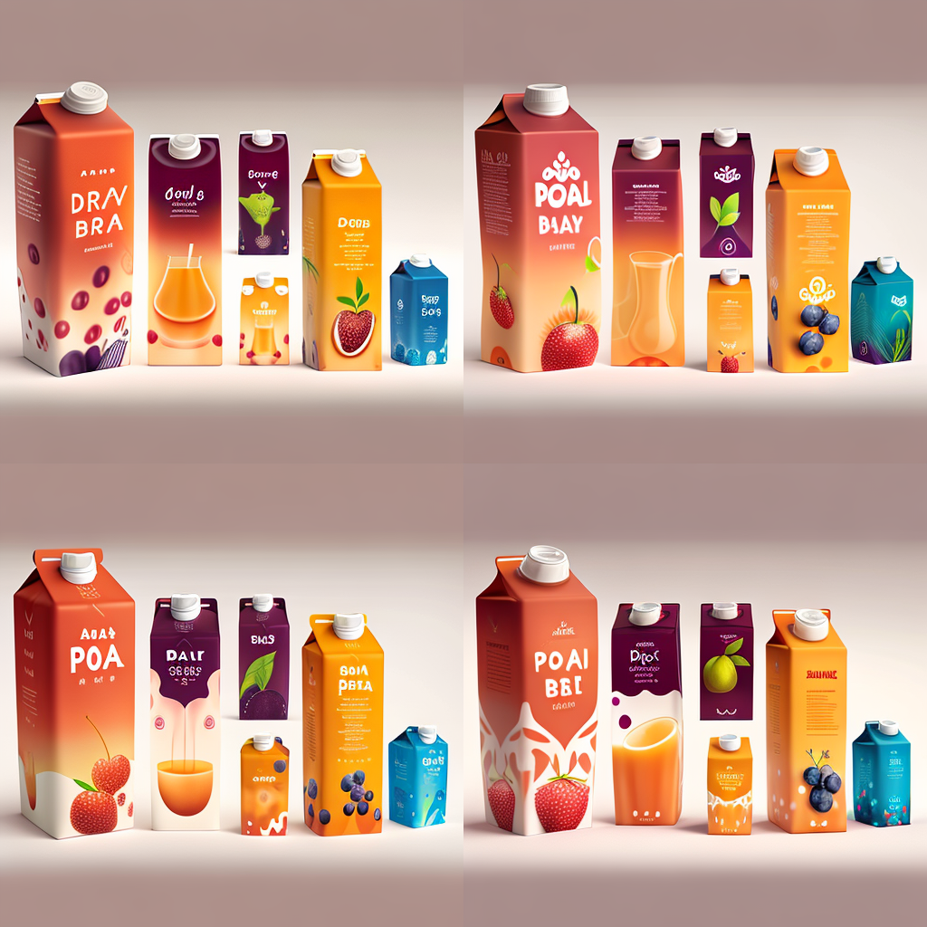 Paper packaging for bayberry juice designed by Midjourney