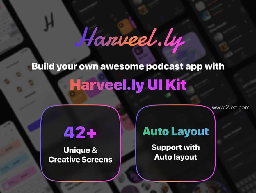 25xt-165124-Harveel.ly Podcast App UI Kit4.jpg