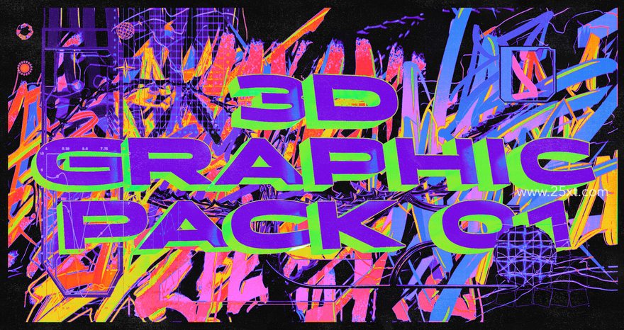 25xt-165195-3D GRAPHIC PACK_01 - Over 150 Graphics Elements for Cinema 4D and Photoshop1.jpg