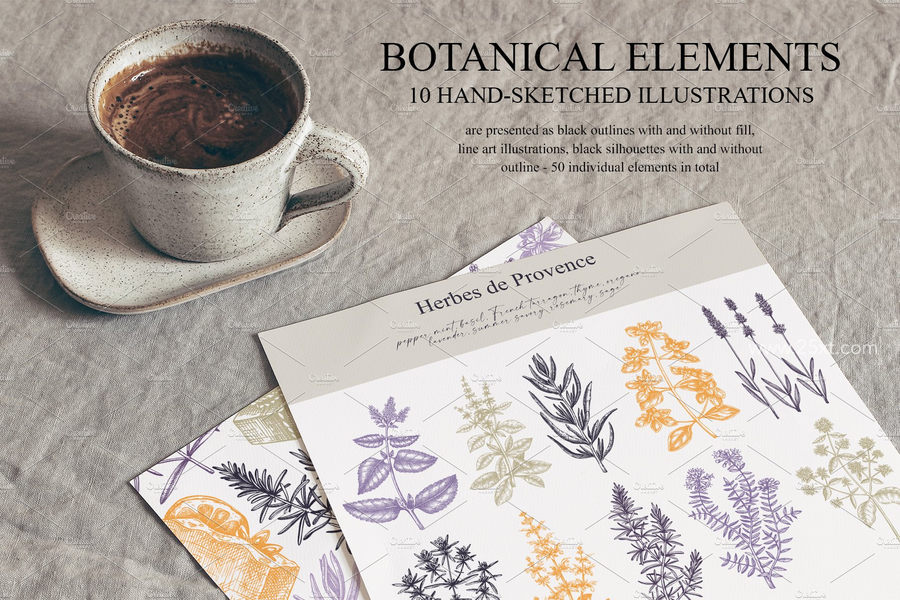 25xt-165206-Herbs of Provence. Floral collages6.jpg